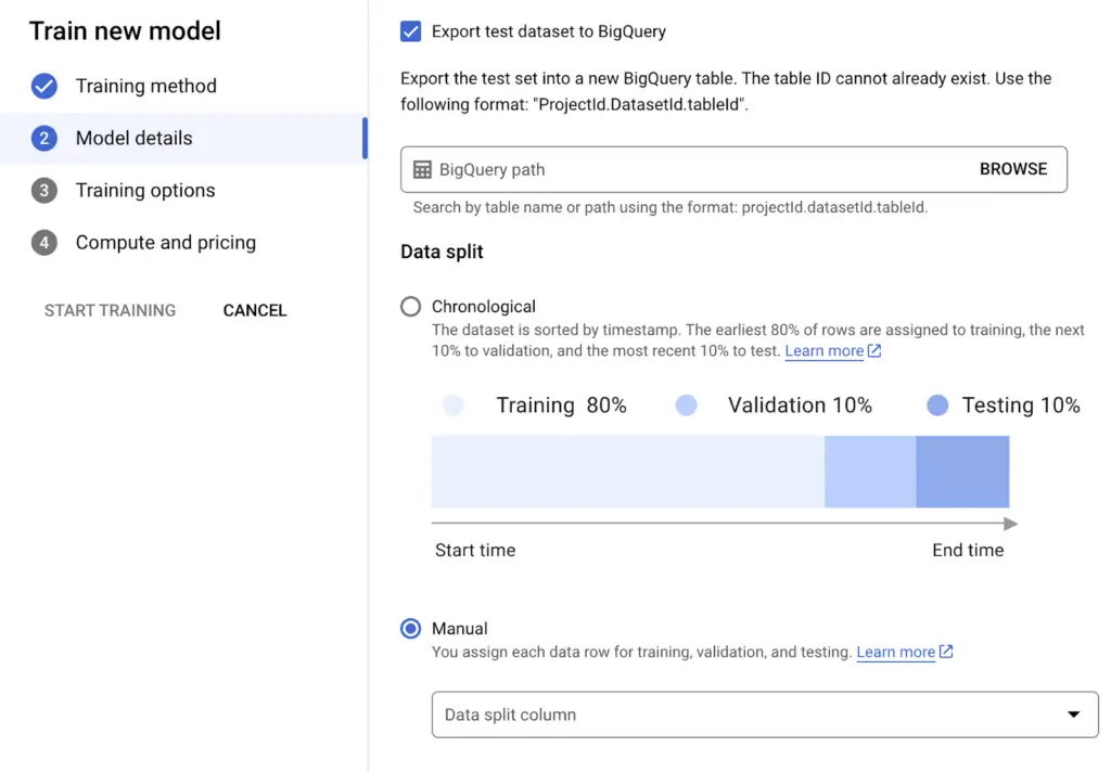 Model’in dataset’ini anlamlı kullanım için ayırma